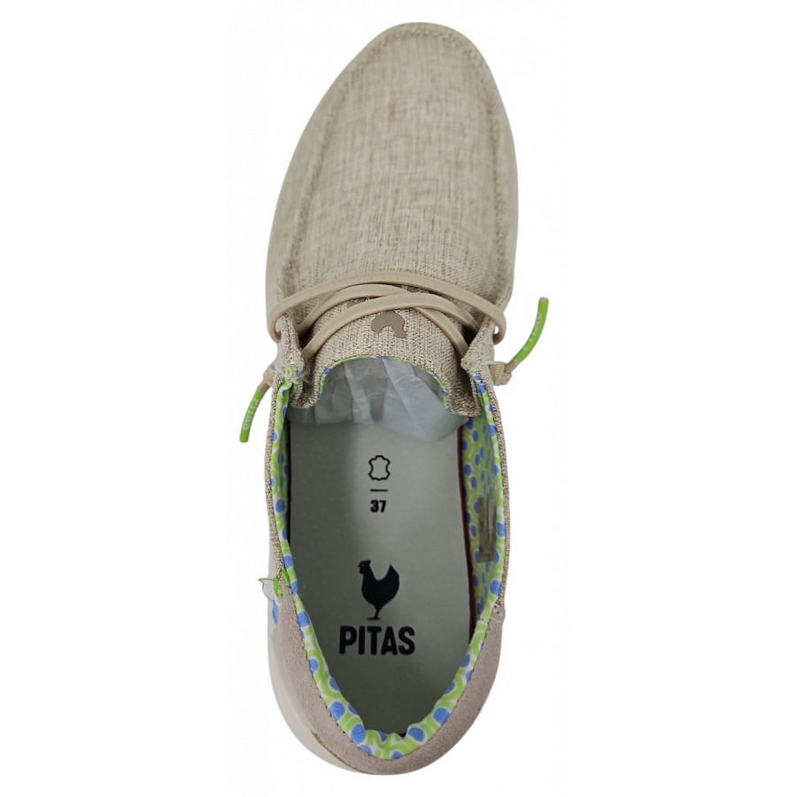 Pitas Leinenschuh in beige