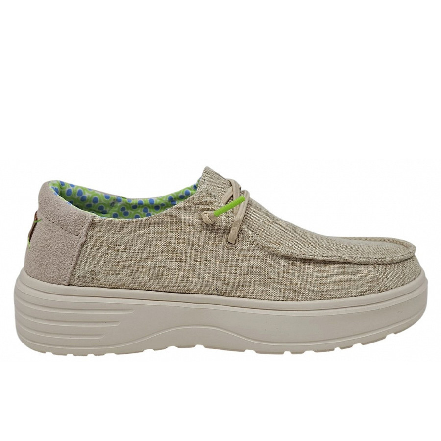 Pitas Leinenschuh in beige
