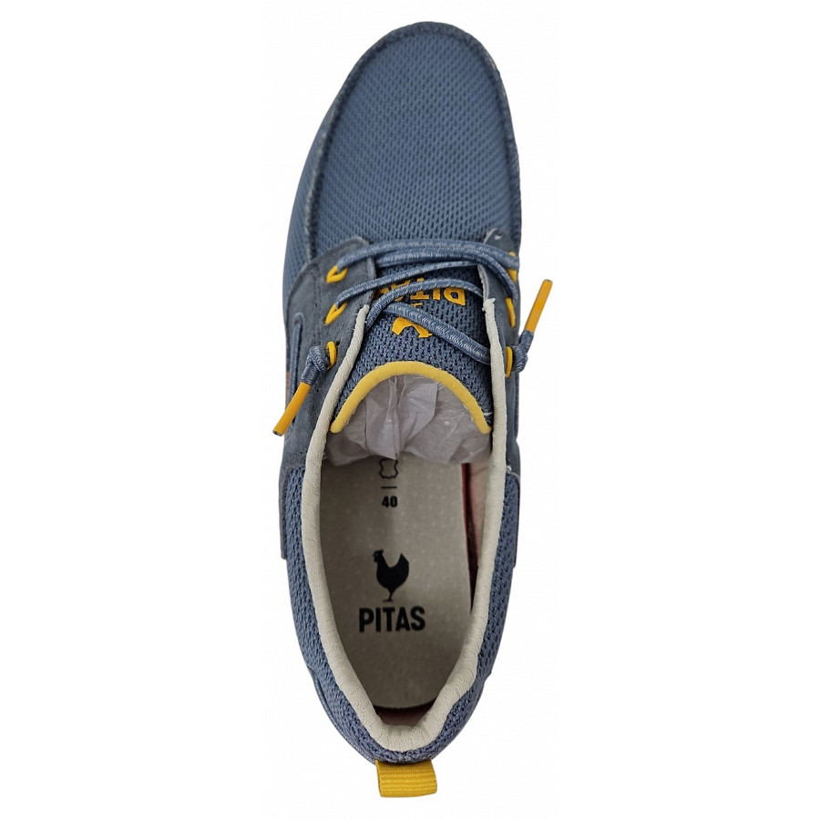 Pitas Leinenschuh in azul