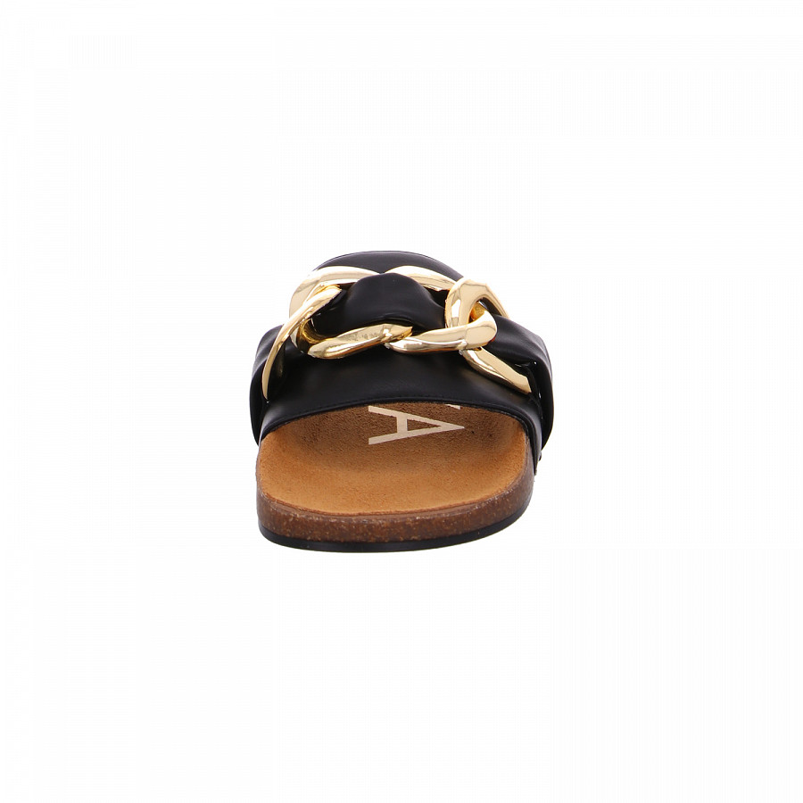 Playa Santa Pantolette in black gold