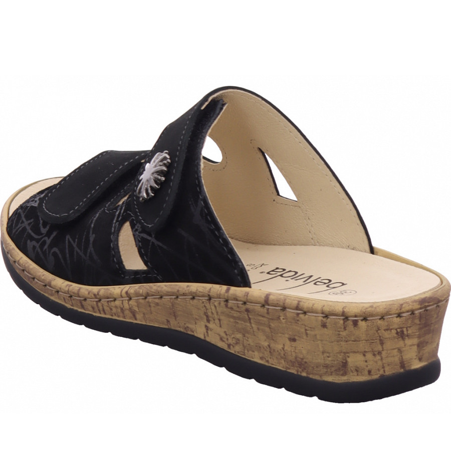 Portina Pantolette in schwarz
