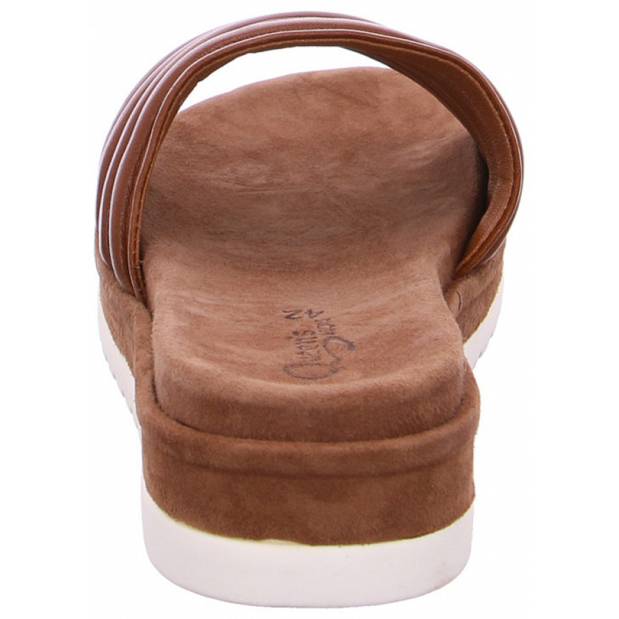 Queens Pantolette in dk.tan