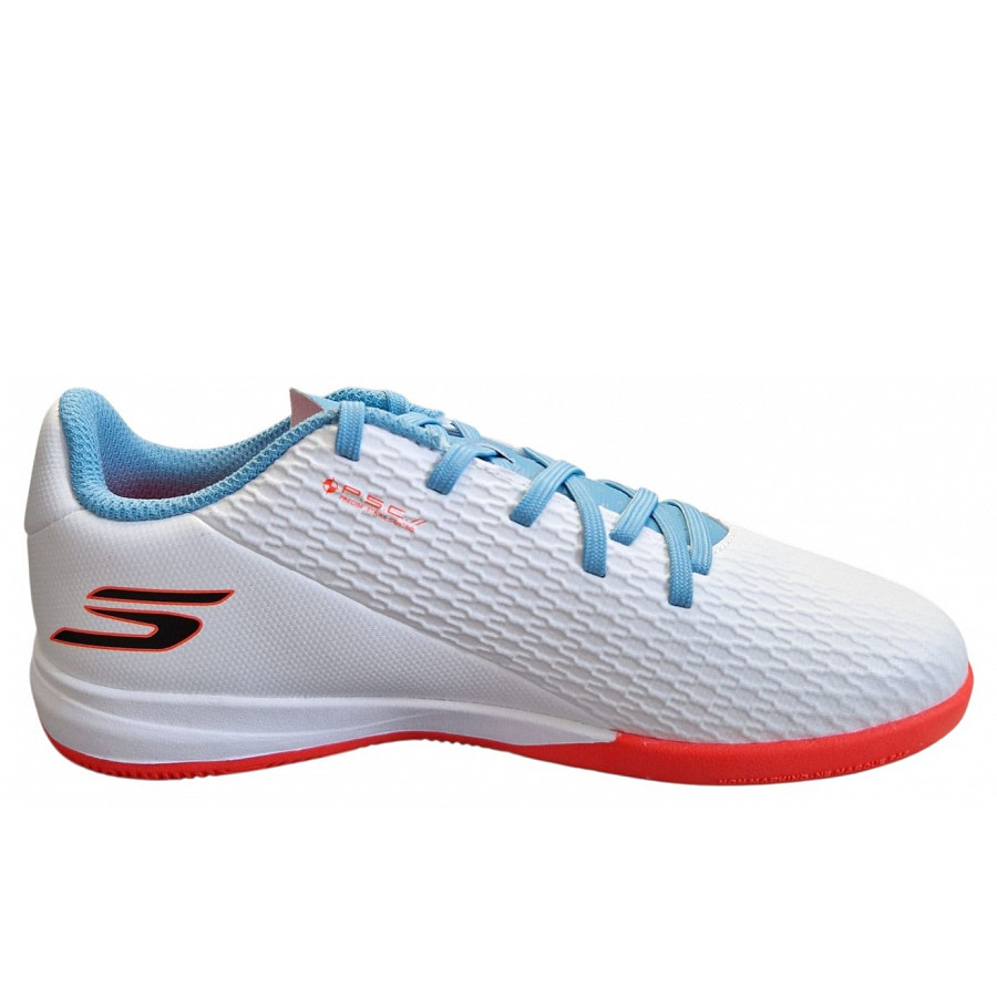 Skechers SKX-2Jr. Td.IC Fußballschuh Halle in white turq pink