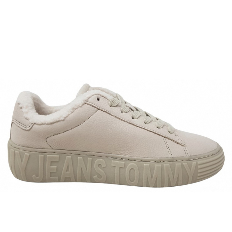 Tommy Hilfiger New Cupsole Leat WL Sneaker in stone (beige)