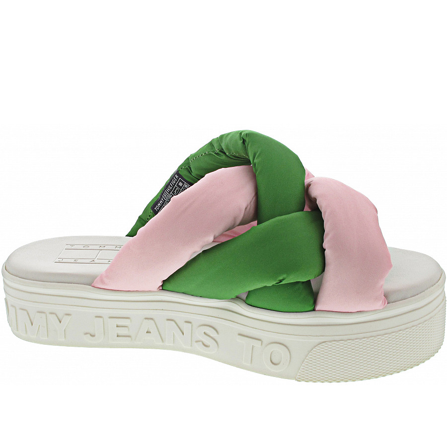 Tommy Jeans Fltfrm Sndl Nw Uppr Pantolette in coastal green
