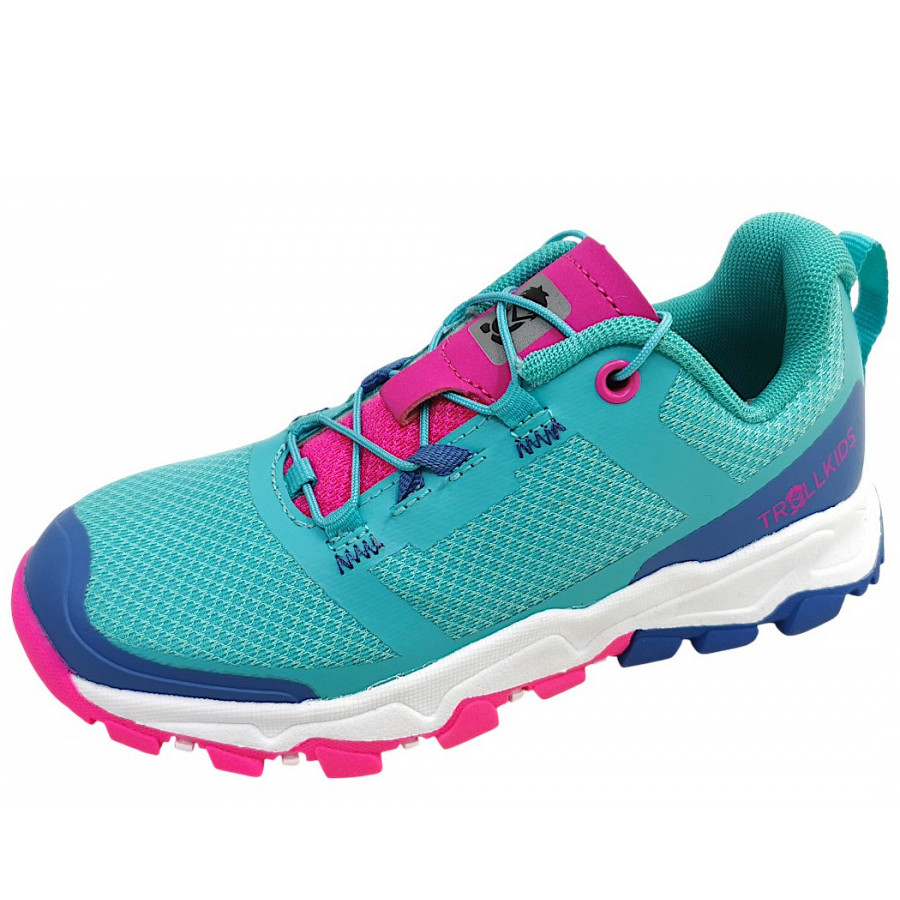 Trollkids Sandefjord Hiker XT sportlicher Schnürer in aqua marine 030
