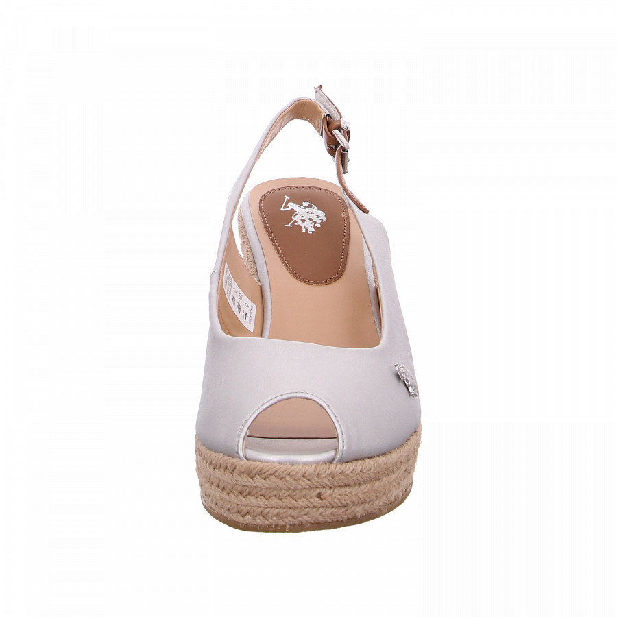 US Polo Riemchensandalette in metallic silver